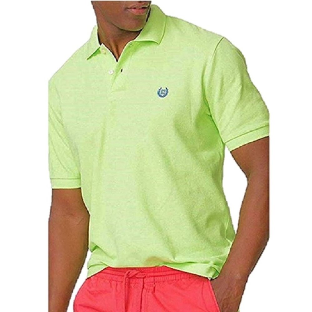 Mens Chaps Short Sleeve Pique Polo Shirt Size  XL Tall  Cotton  Apple Green NWT